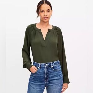LOFT Dark Green Women's Blouse